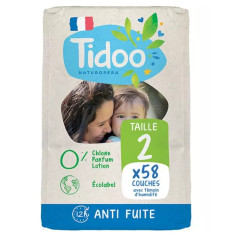 1 Paquet TIDOO - 58 Couches (T2) - 3/6kg