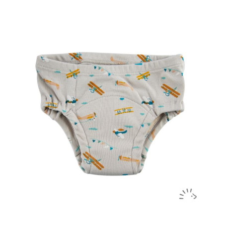 Culotte d'apprentissage Avion Coton Bio - Popolini