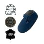 Chaussons bébé cuir souple bleu marine semelles antidérapantes pour filles ou garçons