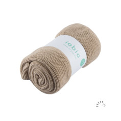 Couverture bébé en laine mérinos bio – 90x90 cm