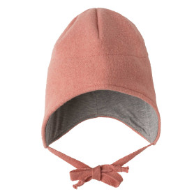Bonnet laine bouillie rose
