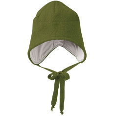 Bonnet laine bouillie olive