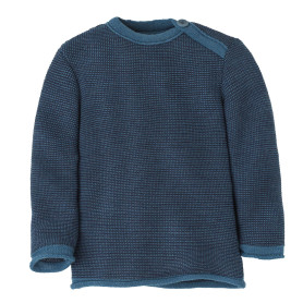 pull chiné bleu