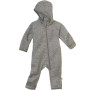 Salopette zippée bébé en laine mérinos bio – Disana - Couleur gris