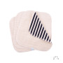 Lot de 3 lingettes nettoyantes lavables coton bio - Popolini - Rayées Bleu