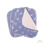 Lot de 3 lingettes nettoyantes lavables coton bio - Popolini - Motif Ferme