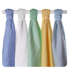 Lot de 5 langes Cotton Biologique colorées - XKKO