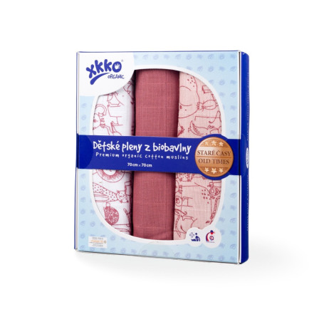Lot de 5 langes Cotton Biologique colorées - XKKO