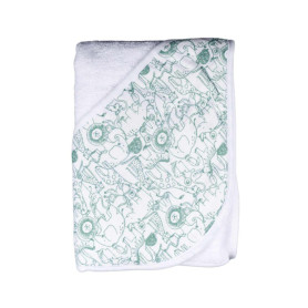 Cape de bain bébé poncho coton bio - XKKO