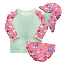 Kit complet de Baignade - Motif Arc en Ciel