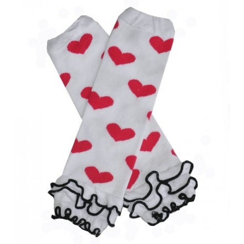 Jambières Frous-Frou rouge coeur Jambières Frous-Frou rouge coeur