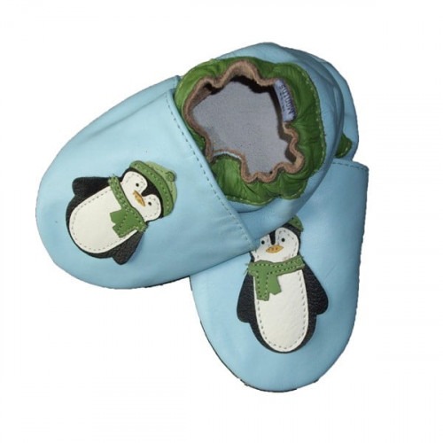 Chaussons en cuir souple Pingouins Chaussons en cuir souple Pingouins