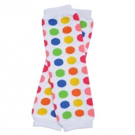 Babylegs Blanc pois multicolore