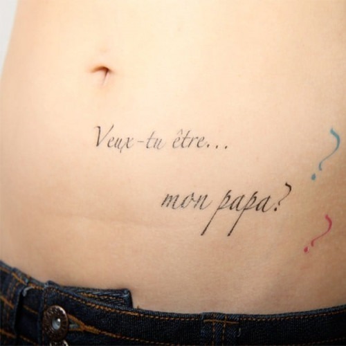 Tatouage temporaire "Veux tu être mon papa?" Tatouage temporaire "Veux tu être mon papa?"