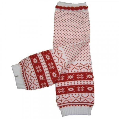 Jambières jacquard rouge Jambières jacquard rouge
