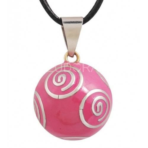 Bola de Grossesse Rose spirale argenté Bola de Grossesse Rose spirale argenté