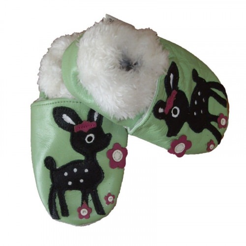 Chaussons cuir souple Fourrés Bambi Chaussons cuir souple Fourrés Bambi