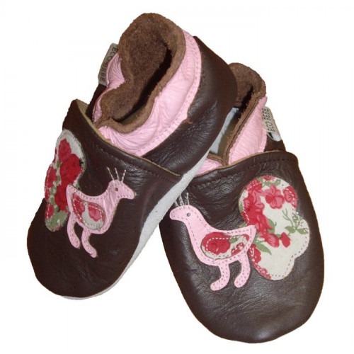 Chaussons cuir souple Paon Chaussons cuir souple Paon