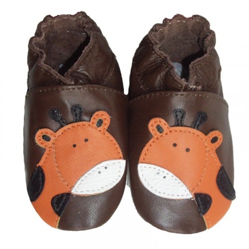 Chaussons cuir souple Girafe Chaussons cuir souple Girafe