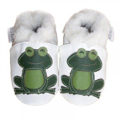 Chaussons cuir souple Fourrés Grenouille Chaussons cuir souple Fourrés Grenouille