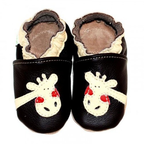 Chaussons cuir souple Girafe Chaussons cuir souple Girafe