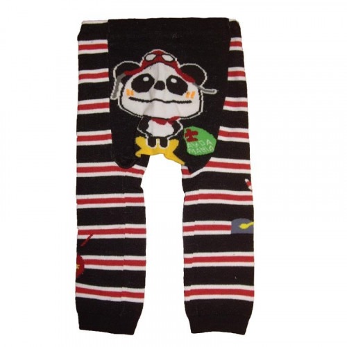 Leggin Panda rayé noir et rouge Leggin Panda rayé noir et rouge