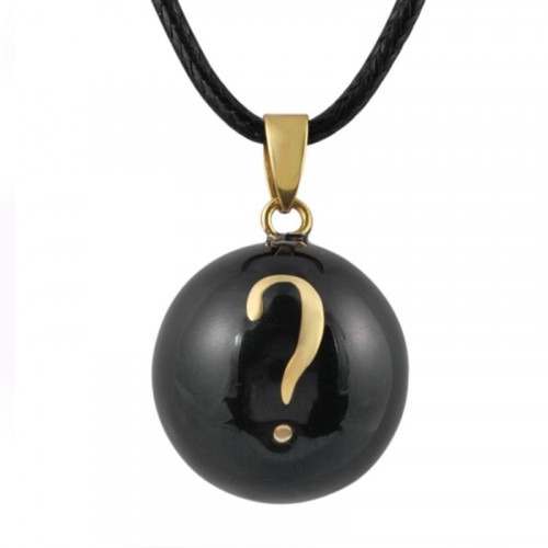 Bola de Grossesse noir point d'interrogation doré Bola de Grossesse noir point d'interrogation doré