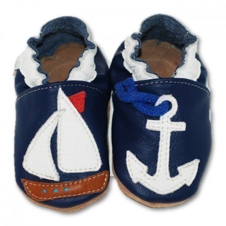 Chausson Cuir Bébé Garcon Chaussons Cuir Souple Bébé Baleine 2-3 Ans :  : Mode