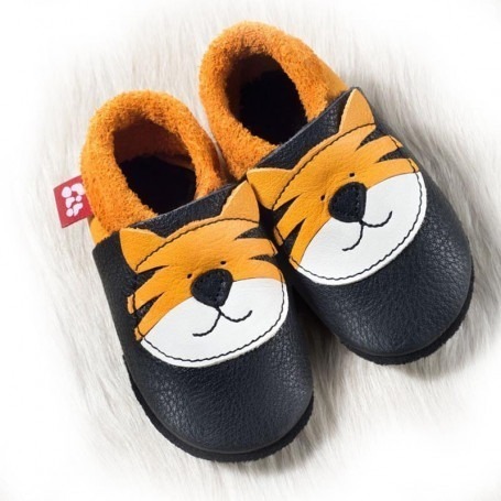 Chaussons cuir souple Pololo Tiger