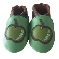 chausson bebe cuir vegetal