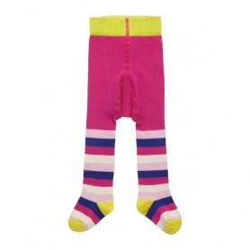 Collant Piccalilly coton bio Pink Stripe