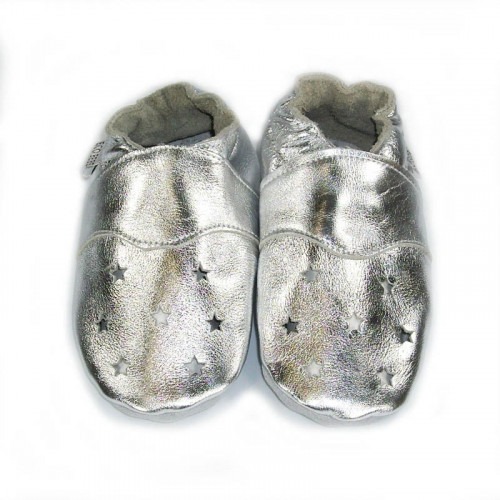 Chaussons cuir souple Argenté Chaussons cuir souple Argenté