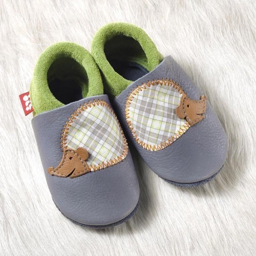 Chausson cuir pololo hérisson Chausson cuir pololo hérisson
