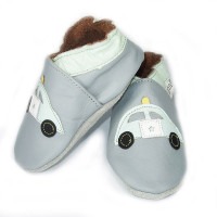 chausson cuir antidérapant bébé