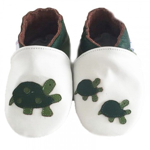 Chaussons cuir souple tortue Chaussons cuir souple tortue