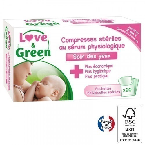 20 Compresses stériles au serum physiologique 20 Compresses stériles au serum physiologique