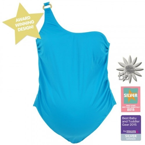 Maillot maternité asymétrique bleu Maillot maternité asymétrique bleu