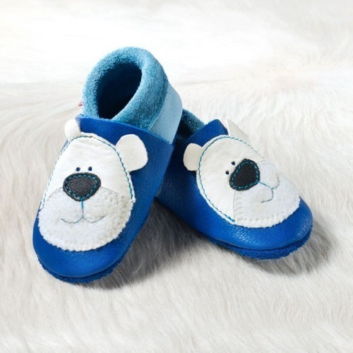Chausson cuir pololo ours polaire Chausson cuir pololo ours polaire