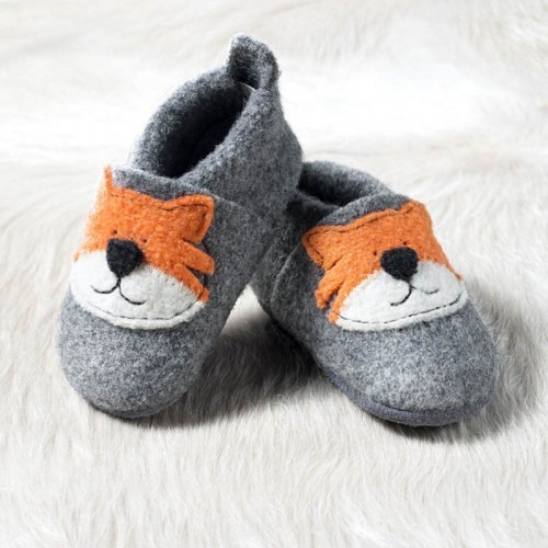 Chausson cuir & laine pololo Tigre Chausson cuir & laine pololo Tigre