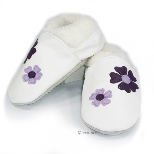 Chaussons cuir souple Fourrés Paquerettes Chaussons cuir souple Fourrés Paquerettes