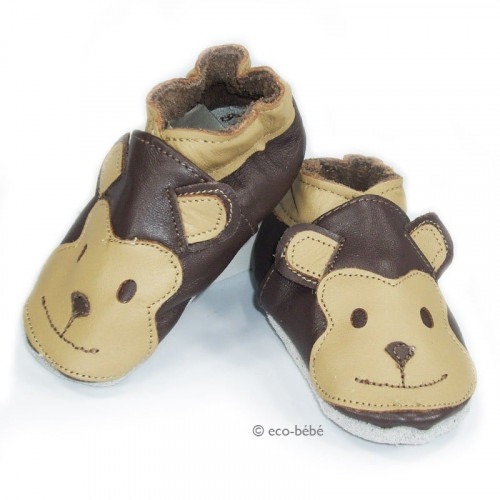 Chaussons cuir souple Singe Chaussons cuir souple Singe