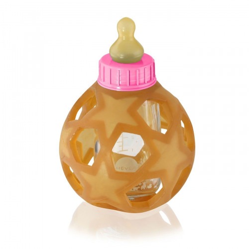 Biberon rose Hevea avec star ball 150 ml Biberon rose Hevea avec star ball 150 ml