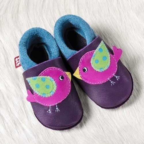 Chausson cuir pololo oiseau Chausson cuir pololo oiseau