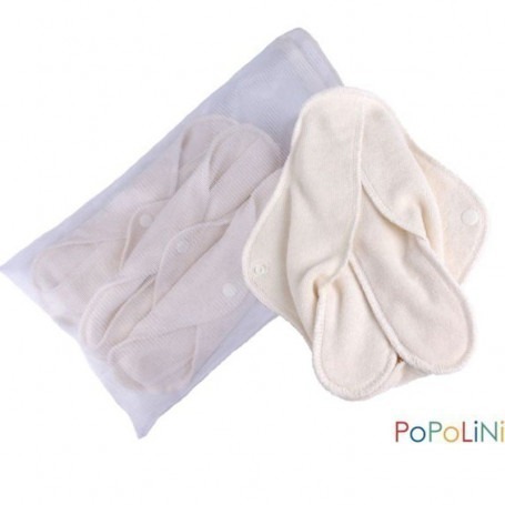 Lot de 5 serviettes hygiéniques 100% coton bio