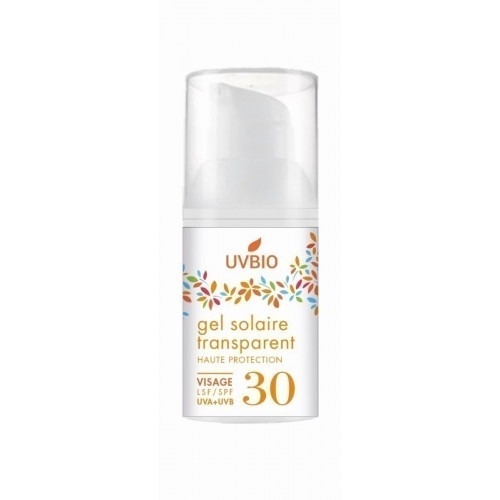 Gel solaire visage 30 ml transparent indice 30 Gel solaire visage 30 ml transparent indice 30