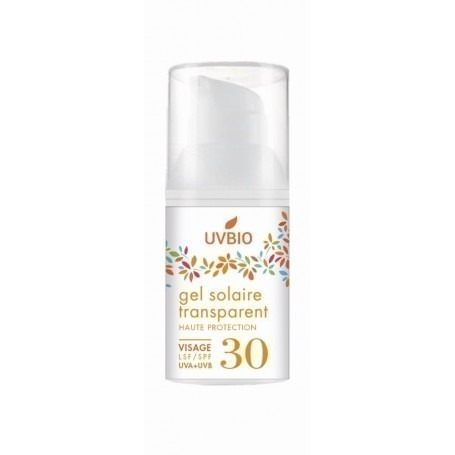 Gel solaire visage 30 ml transparent indice 30