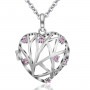 Bola Cage Coeur Strass rose