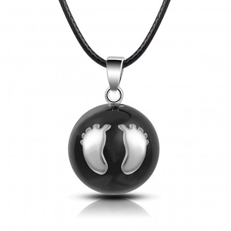 Bola de Grossesse Noir pied argent