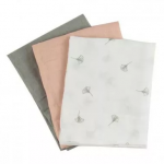 Lot De 2 Langes Bébé En Mousseline Coton 70x70 Cm - Rose Uni Et Motif Forêt | Multi-usage : Bavoir, Couverture, Serviette, Change